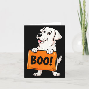 Dames Gelukkige Boo Retriever Hond Halloween Kaart