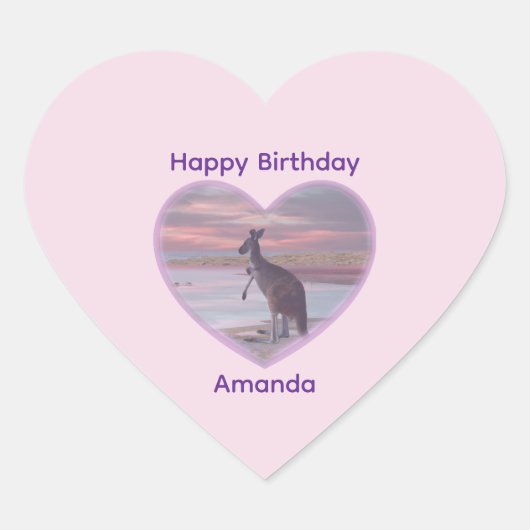 Dames genaamd Amanda, Hart Sticker (Voorkant)