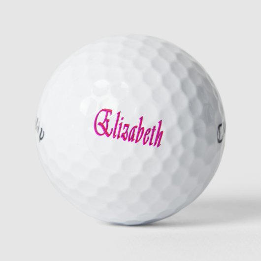 Dames genaamd Elizabeth, Golfballen (Voorkant)