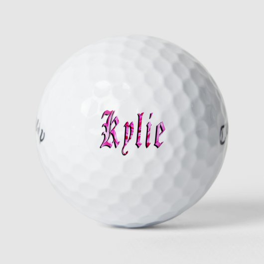 Dames genaamd Kylie, Golfballen (Voorkant)