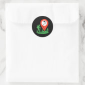 Dames Geocaching Wandel V-hals  Ronde Sticker (Tas)
