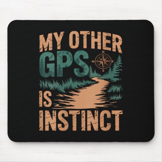 Dames Geocaching Wandelen Grappig V-hals  Muismat (Voorkant)