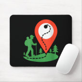 Dames Geocaching Wandelen V-hals Muismat (Met muis)
