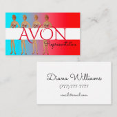 Dames gepersonaliseerde Avon Visitekaartje (Voorkant / Achterkant)