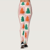 Dames geruite kerstleggings leggings (Achterkant)