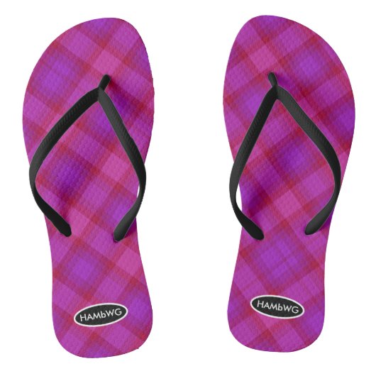 Dames geruite teenslippers HAMbWG Kind Teenslipper (Voetbed)