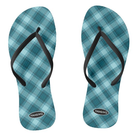 Dames geruite teenslippers HAMbWG Kinderslippers (Voetbed)