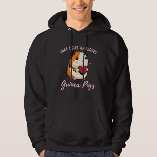 Dames Gewoon Een Meisje Dat Cavia's Liefheeft Scha Hoodie (Voorkant)