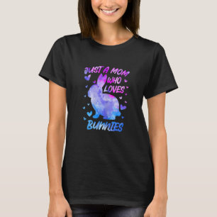 Dames Gewoon Een Moeder Die Van Konijnen Houdt Dam T-shirt