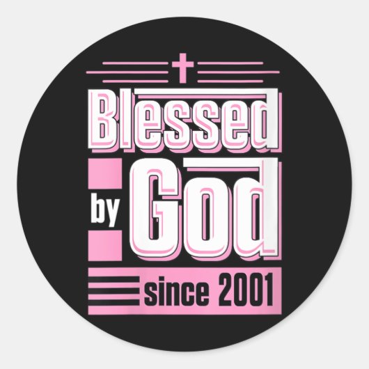 Dames Gezegend3 Ronde Sticker (Voorkant)