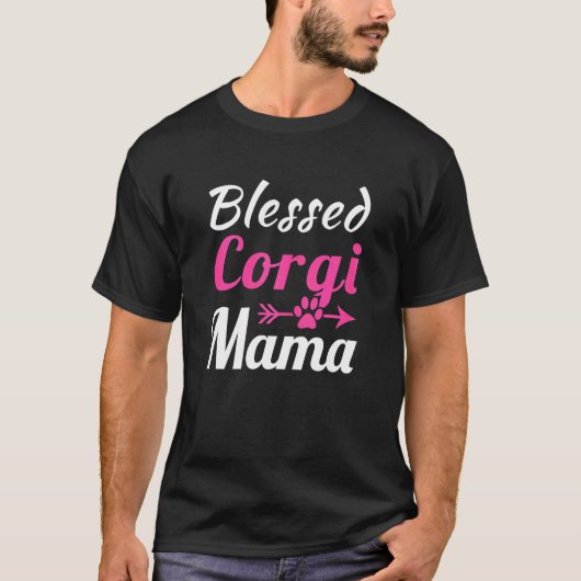 Dames Gezegende Corgi Mama T-shirt (Voorkant)
