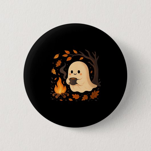 Dames Ghost By Campfire Met Mok V-hals Ronde Button 5,7 Cm (Voorkant)