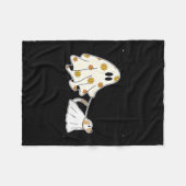 Dames Ghost Dog Hondenliefhebbers Halloween V-hals Fleece Deken (Voorkant (Horizontaal))