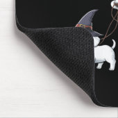 Dames Ghost Walks The Dog Halloween V-Neck Muismat (Hoek)