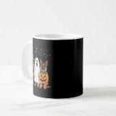 Dames Ghost Witch Pompoen Duitse Herdershond Koffiemok (Voorkant links)
