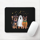 Dames Ghost Witch Pompoen Duitse Herdershond Muismat (Met muis)
