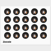 Dames Ghost Witch Pompoen Duitse Herdershond Ronde Sticker (Vel)
