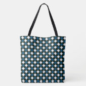Dames Gingham Mooie Geruite Tote Bag (Achterkant)