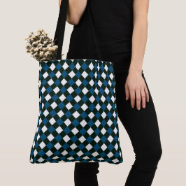 Dames Gingham Mooie Geruite Tote Bag