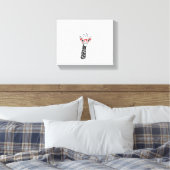 Dames Giraffe met Bril Cadeau voor Dierentuin Dier Canvas Afdruk (Insitu (Slaapkamer))