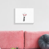 Dames Giraffe met Bril Cadeau voor Dierentuin Dier Canvas Afdruk (Insitu (Woonkamer))