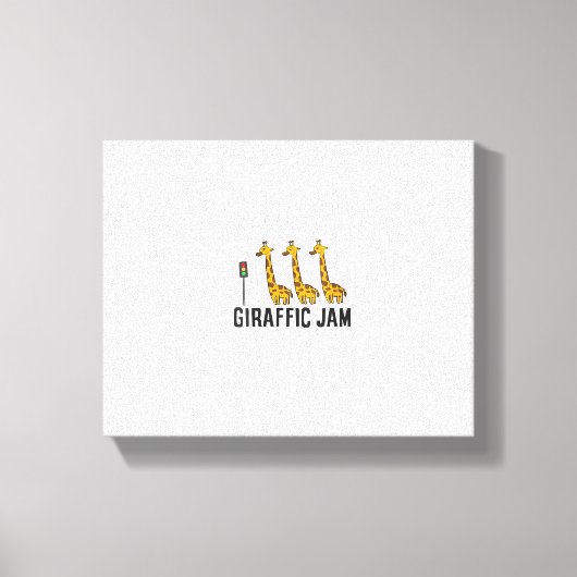 Dames Giraffic Jam Grappige Giraffe Giraffe Woordg Canvas Afdruk (Voorkant)
