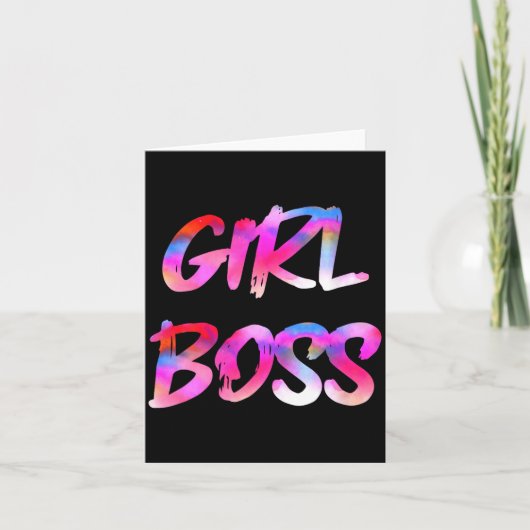 Dames Girl Boss V-hals  Kaart (Voorkant)