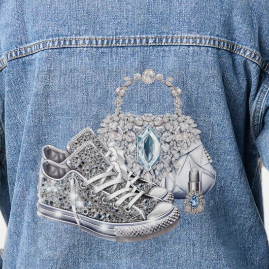 Dames Glam Sneaker Spijkerjas Denim Jacket