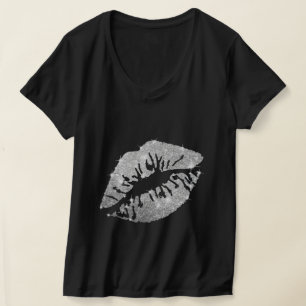 Dames Glitter Kus T-shirt