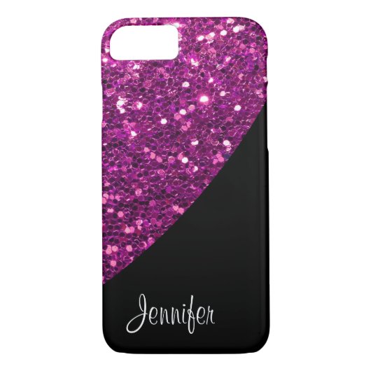 Dames Glitter Monogram Case-Mate iPhone Case (Achterkant)