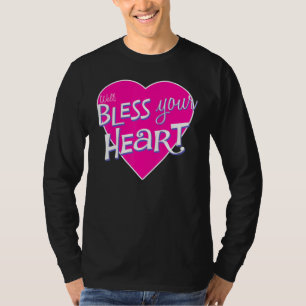 Dames, God Zegen Je Kleine Hart Zuidelijke Uitdruk T-shirt