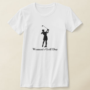 Dames Golf Dag (of Maand) Silhouet T-shirt