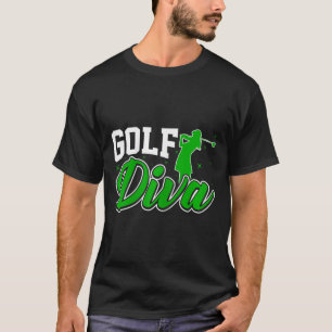 Dames Golf Diva - Grappig Golfen Golf Liefhebber V T-shirt