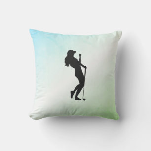 Dames Golf Green Buitenkussen