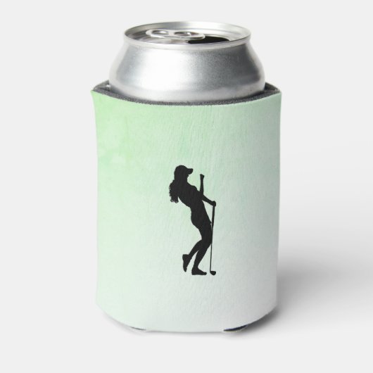 Dames Golf Groen Blikjeskoeler (Blikje Achterkant)