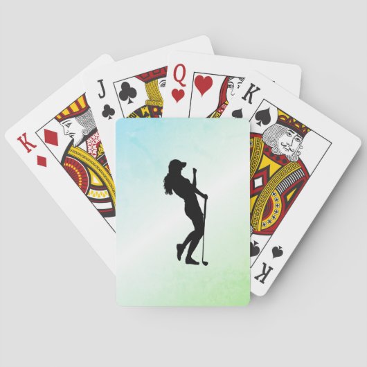 Dames Golf Groen Pokerkaarten (Achterkant)