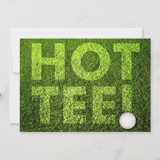 Dames Golf "Hot-t-shirt" Birthday Party Kaart (Voorkant)