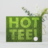 Dames Golf "Hot-t-shirt" Birthday Party Kaart (Staand voorkant)