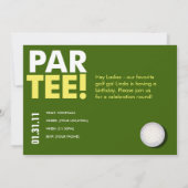Dames Golf "Hot-t-shirt" Birthday Party Kaart (Achterkant)