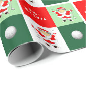 Dames Golf kerstfeestdag cadeau Cadeaupapier (Rol Hoek)