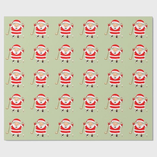 Dames Golf kerstfeestdag cadeau Cadeaupapier (Vlak)