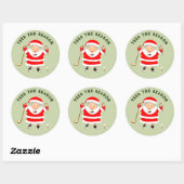 Dames Golf-kerstklassic Round Sticker (Vel)