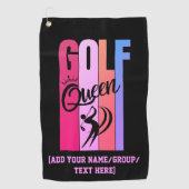 Dames GOLF KONINGIN Aangepaste Naam Golfhanddoek (Voorkant)