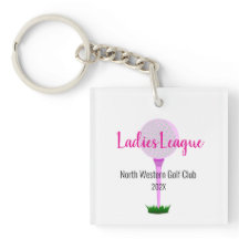 Dames Golf League Custom Acryl Sleutelhanger