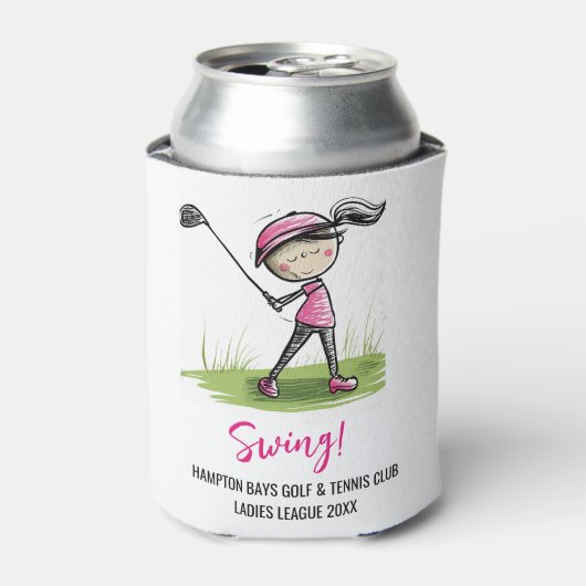 DAMES GOLF LEAGUE GEPERSONALISEERD KOELBOX BLIKJESKOELER (Blikje Voorkant)