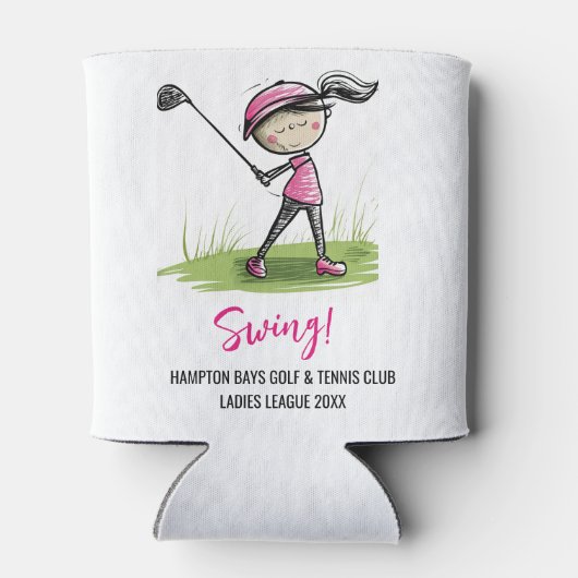 DAMES GOLF LEAGUE GEPERSONALISEERD KOELBOX BLIKJESKOELER (Achterkant)