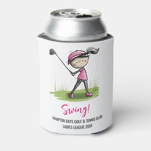 DAMES GOLF LEAGUE GEPERSONALISEERD KOELBOX BLIKJESKOELER (Blikje Achterkant)