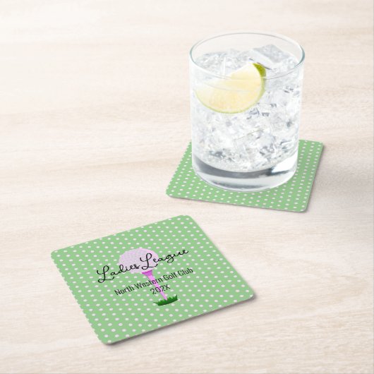 Dames Golf League Golf Party Kartonnen Onderzetters (Insitu)