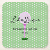Dames Golf League Golf Party Kartonnen Onderzetters (Voorkant)