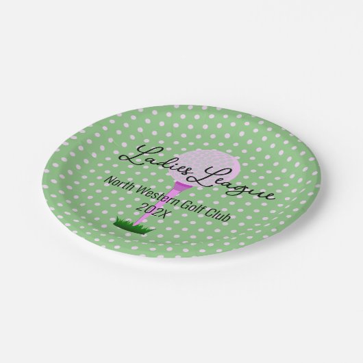 Dames Golf League Golf Party Papieren Bordje (Gekanteld)